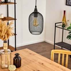 Lampes Industrielles-hofstein Suspension Moholm Noir, 1 lumière