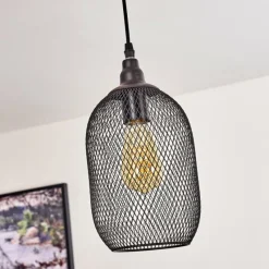 Lampes Industrielles-hofstein Suspension Moholm Noir, 1 lumière