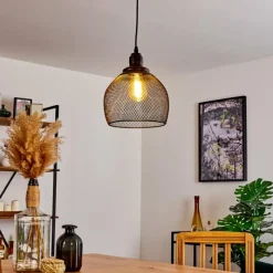 Lampes Industrielles-hofstein Suspension Moholm Noir, 1 lumière