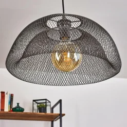 Lampes Industrielles-hofstein Suspension Moholm Noir, 1 lumière