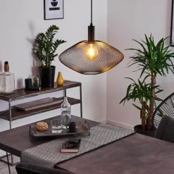 Lampes Vintages & Rétros-hofstein Suspension Moholm Noir, 1 lumière