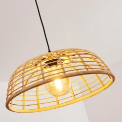 Style Boho-Chic-hofstein Suspension Mongolei Noir, 1 lumière