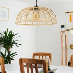 Style Boho-Chic-hofstein Suspension Mongolei Noir, 1 lumière