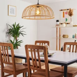 Style Boho-Chic-hofstein Suspension Mongolei Noir, 1 lumière