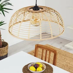 Style Boho-Chic-hofstein Suspension Mongolei Noir, 1 lumière