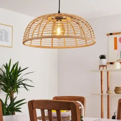 Style Boho-Chic-hofstein Suspension Mongolei Noir, 1 lumière