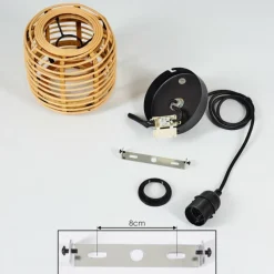 Style Boho-Chic-hofstein Suspension Mongolei Noir, 1 lumière