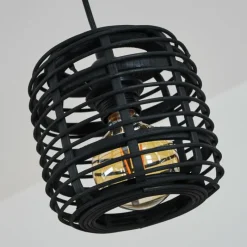 Style Boho-Chic-hofstein Suspension Mongolei Noir, 4 lumières