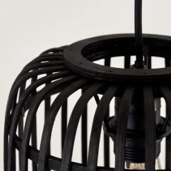 Style Boho-Chic-hofstein Suspension Mongolei Noir, 3 lumières