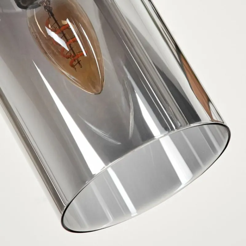 Suspension Verre Fumé-hofstein Suspension Monstein Noir, 3 lumières