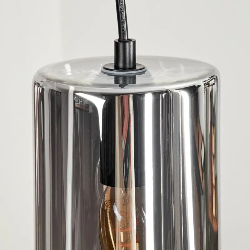 Suspension Verre Fumé-hofstein Suspension Monstein Noir, 3 lumières