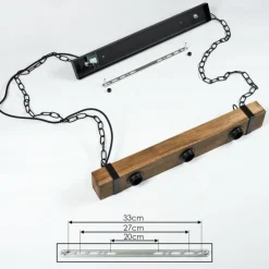 Lampes Industrielles-hofstein Suspension Montgomery Écru, Noir, 3 lumières