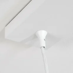 Lampes Dorées-hofstein Suspension Morrison Blanc, 4 lumières