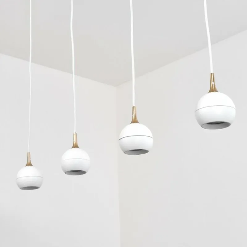 Lampes Dorées-hofstein Suspension Morrison Blanc, 4 lumières