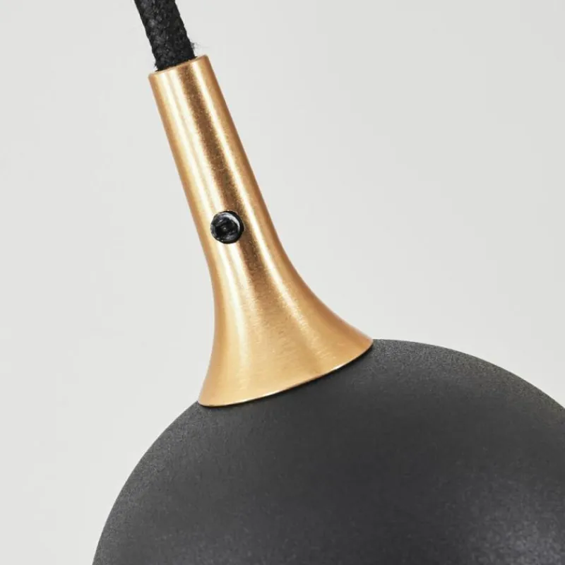 Lampes Dorées-hofstein Suspension Morrison Noir, 4 lumières