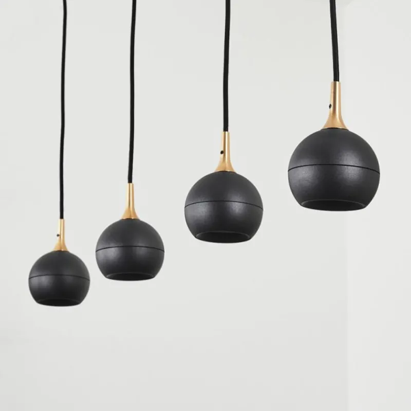 Lampes Dorées-hofstein Suspension Morrison Noir, 4 lumières