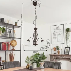 hofstein Suspension Mosquerito Rouille, 3 lumières