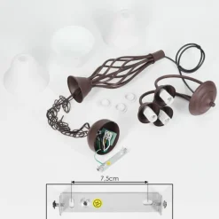 hofstein Suspension Mosquerito Rouille, 3 lumières