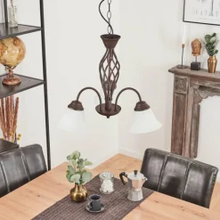 hofstein Suspension Mosquerito Rouille, 3 lumières