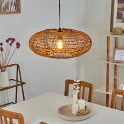 Style Boho-Chic-hofstein Suspension Mulstrand Noir, 1 lumière