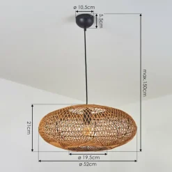 Style Boho-Chic-hofstein Suspension Mulstrand Noir, 1 lumière