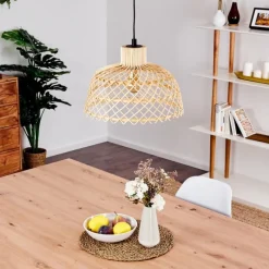 Style Boho-Chic-hofstein Suspension Muritinga Noir, 1 lumière