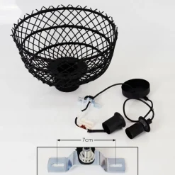 Style Boho-Chic-hofstein Suspension Muritinga Noir, 1 lumière