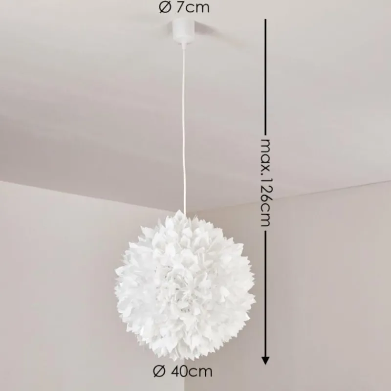 hofstein Suspension Murten Blanc, 1 lumière* Suspensions