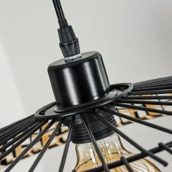 Style Boho-Chic-hofstein Suspension Musuku Noir, 1 lumière