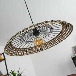 Style Boho-Chic-hofstein Suspension Musuku Noir, 1 lumière