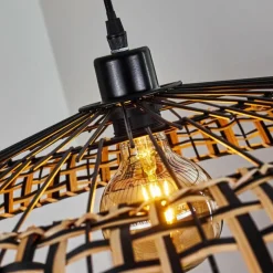 Style Boho-Chic-hofstein Suspension Musuku Noir, 1 lumière