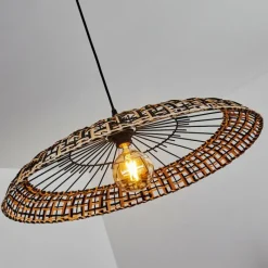 Style Boho-Chic-hofstein Suspension Musuku Noir, 1 lumière