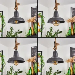 Style Boho-Chic-hofstein Suspension Nacate Écru, Noir, 1 lumière