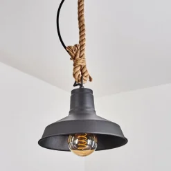 Style Boho-Chic-hofstein Suspension Nacate Écru, Noir, 1 lumière