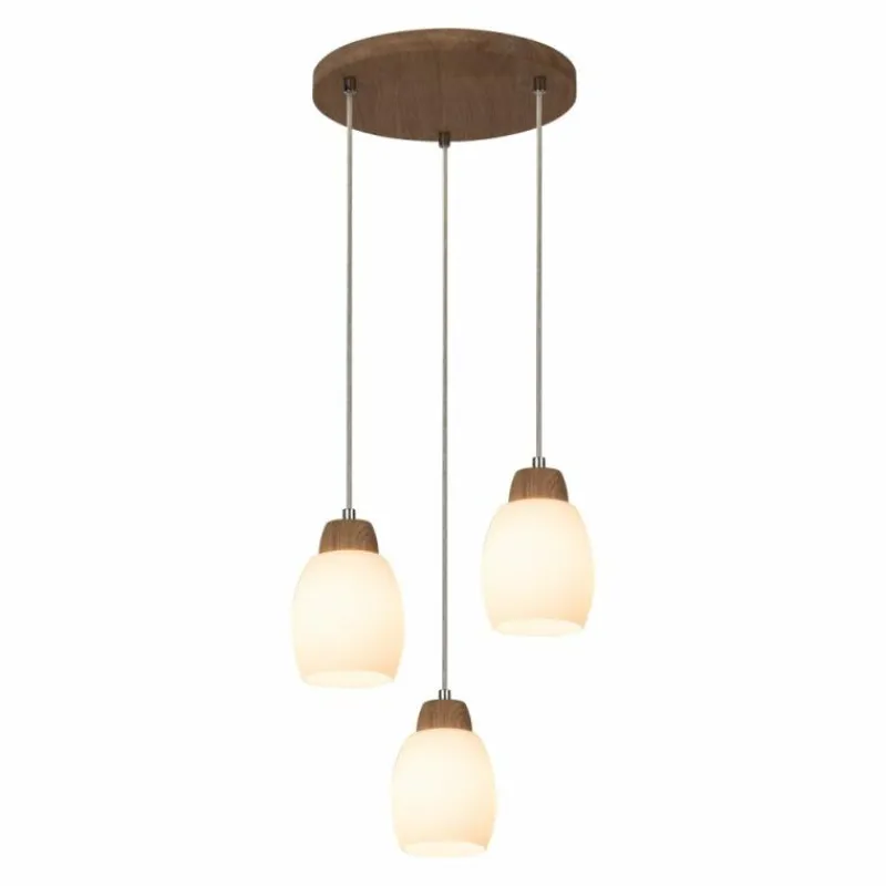 Lampes En Bois-hofstein Suspension Nacimiento Bois clair, 3 lumières