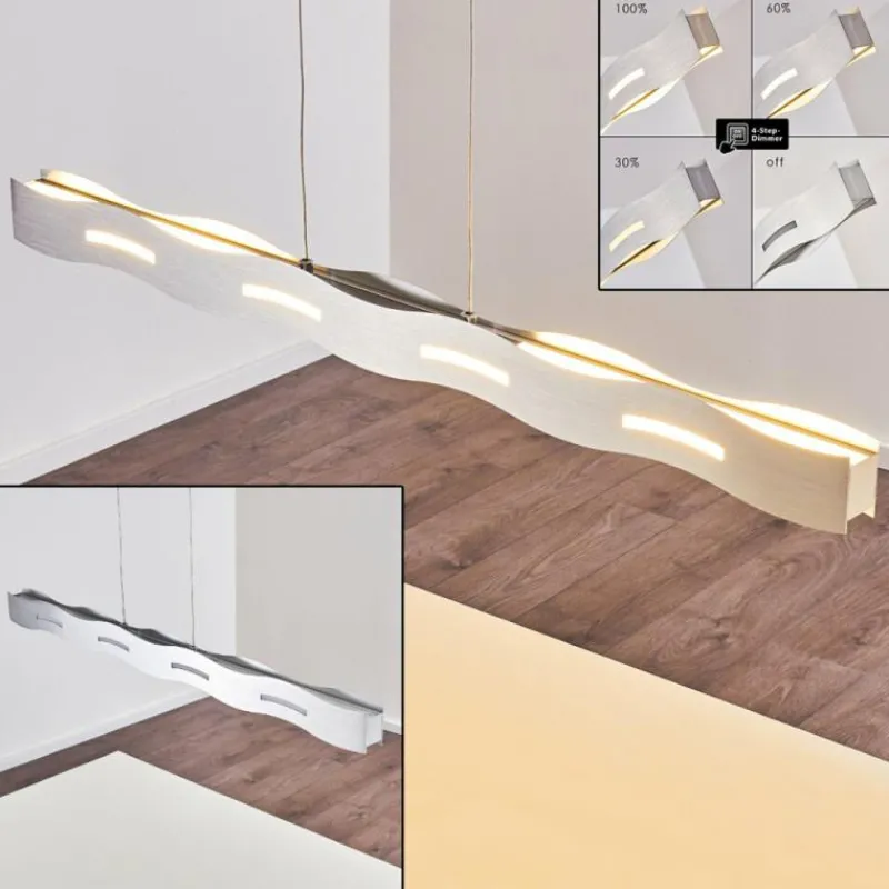 hofstein Suspension Nagold LED Nickel mat, 1 lumière