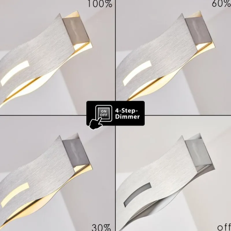 hofstein Suspension Nagold LED Nickel mat, 1 lumière