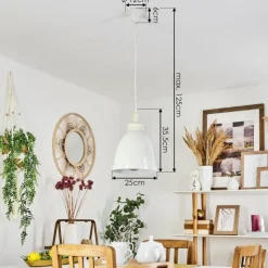 Lampes Vintages & Rétros-hofstein Suspension Naipa Blanc, 1 lumière