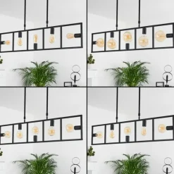 hofstein Suspension Nanbong Noir, 5 lumières* Suspensions