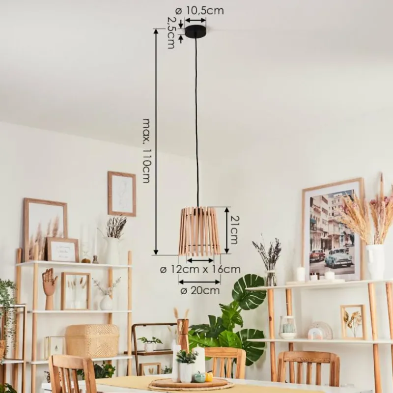 Lampes En Tissu-hofstein Suspension Napili Noir, 1 lumière