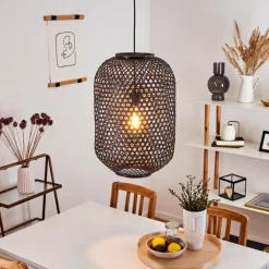 Luminaires Scandinaves-hofstein Suspension Narowai Noir, 1 lumière