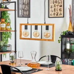 Lampes Vintages & Rétros-hofstein Suspension Nauleua Noir, 3 lumières