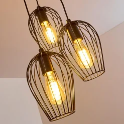 hofstein Suspension Negril Noir, 3 lumières