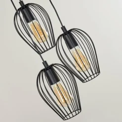 hofstein Suspension Negril Noir, 3 lumières