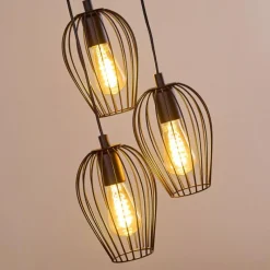 hofstein Suspension Negril Noir, 3 lumières