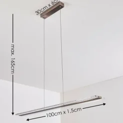 hofstein Suspension Nibe LED Nickel mat, 1 lumière* Suspensions