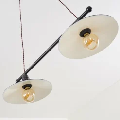 Luminaires Rustiques-hofstein Suspension Nibyn Beige, Brun foncé, 2 lumières