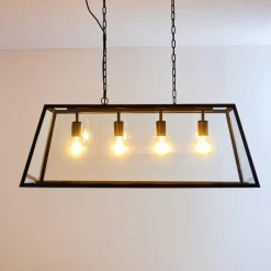 hofstein Suspension Nittorp Noir, 4 lumières