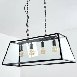 hofstein Suspension Nittorp Noir, 4 lumières