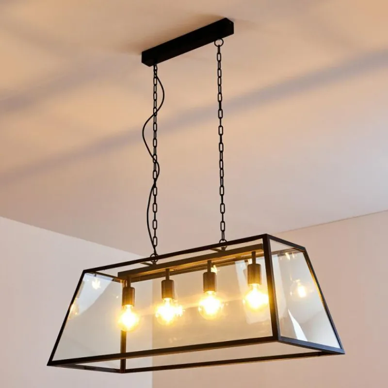 hofstein Suspension Nittorp Noir, 4 lumières